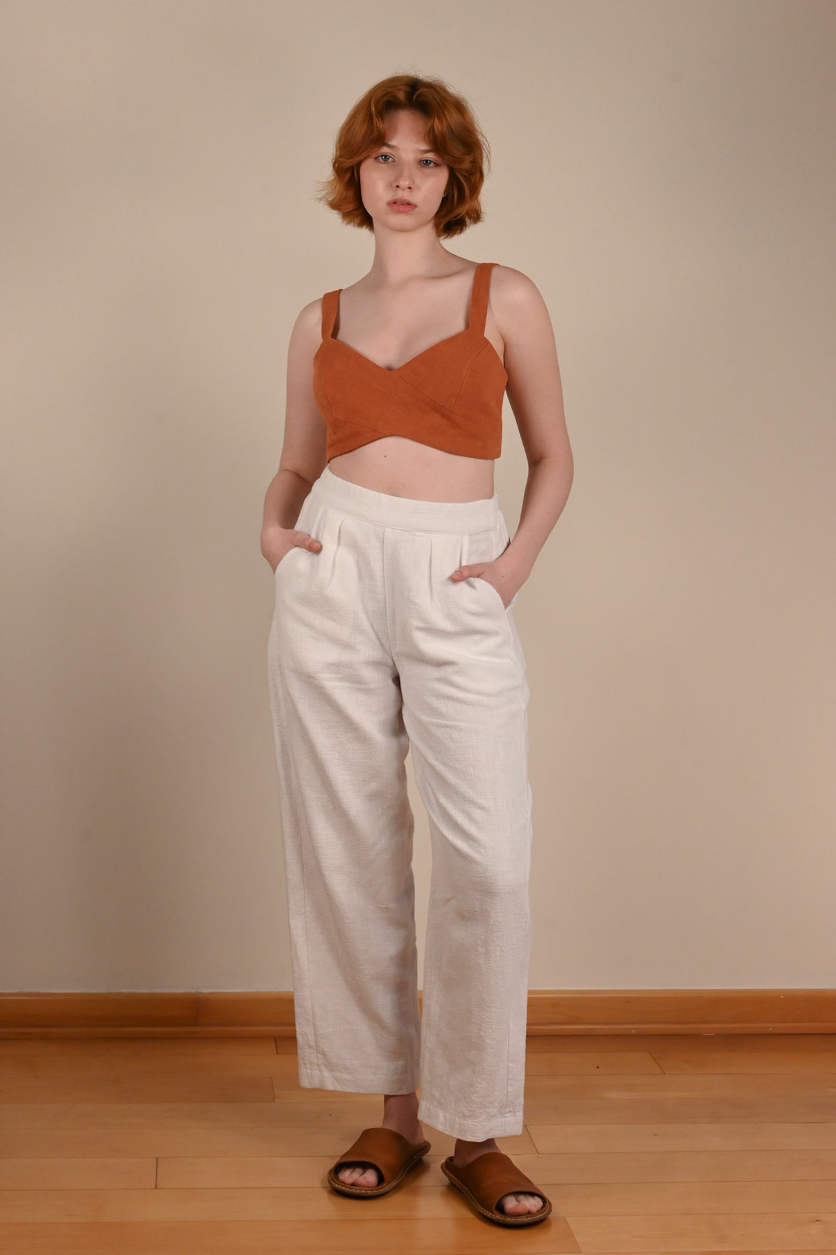Straight Ramie Pants - SEJA