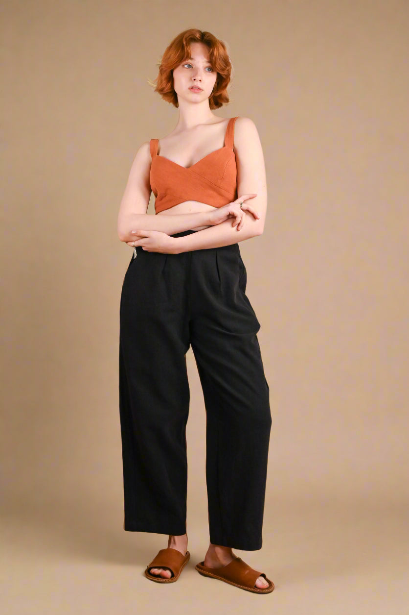 Straight Ramie Pants - SEJA