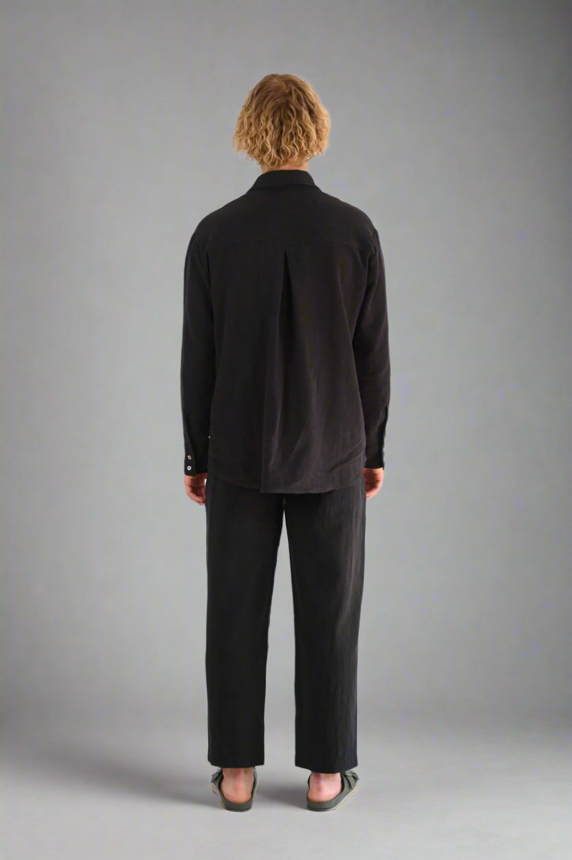 Straight Ramie Pants for Men