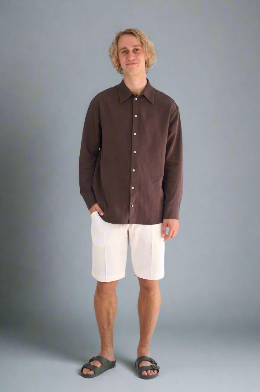 Ramie shorts for men