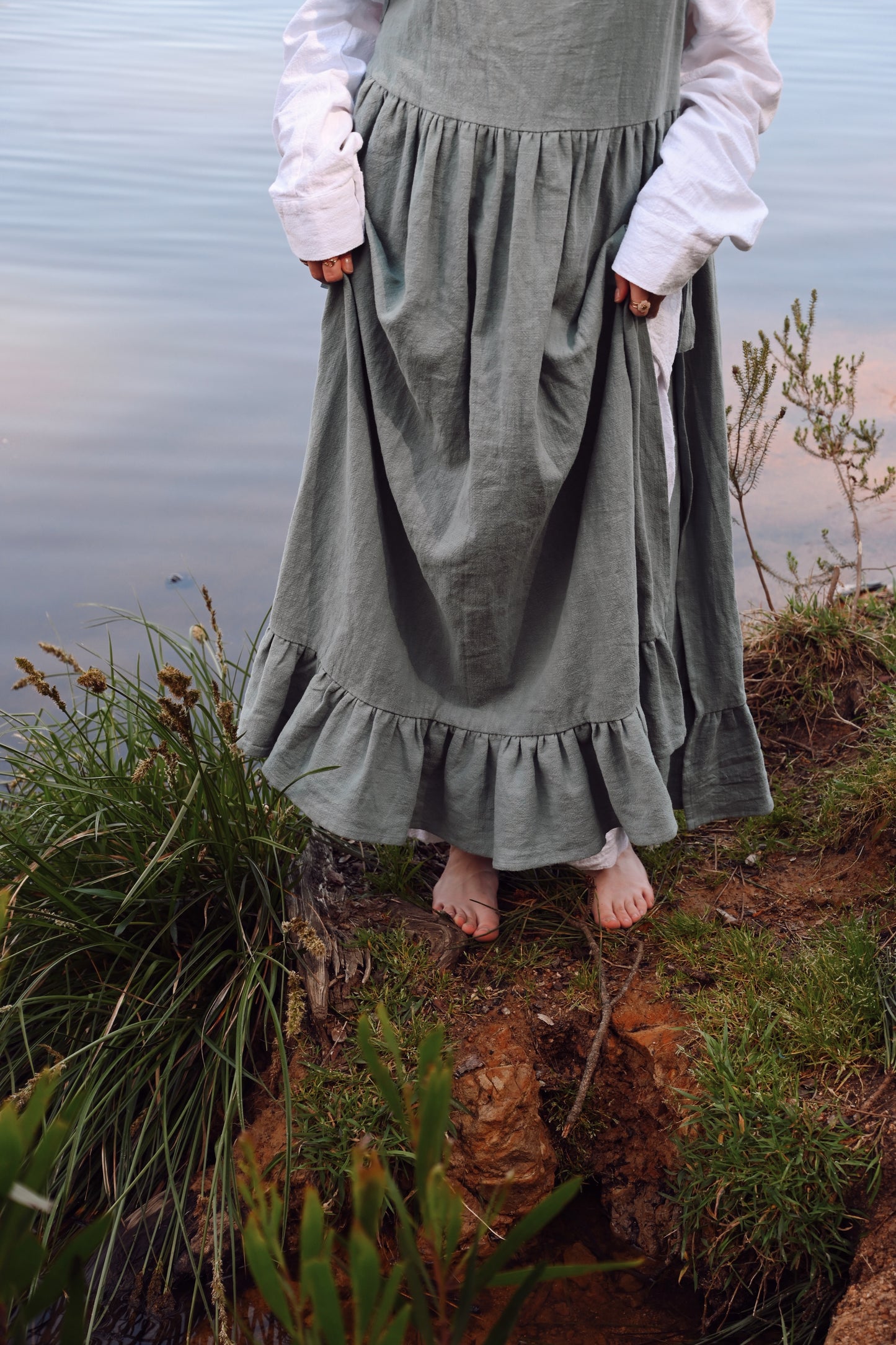 Ramie Apron Dress