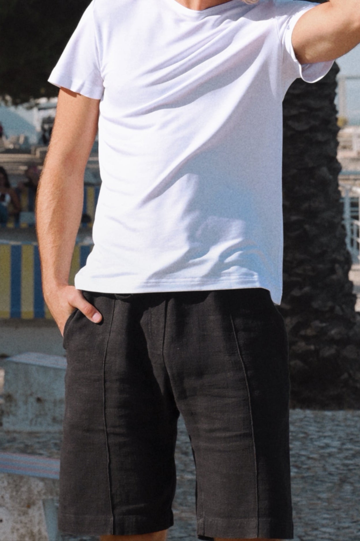 Ramie shorts for men