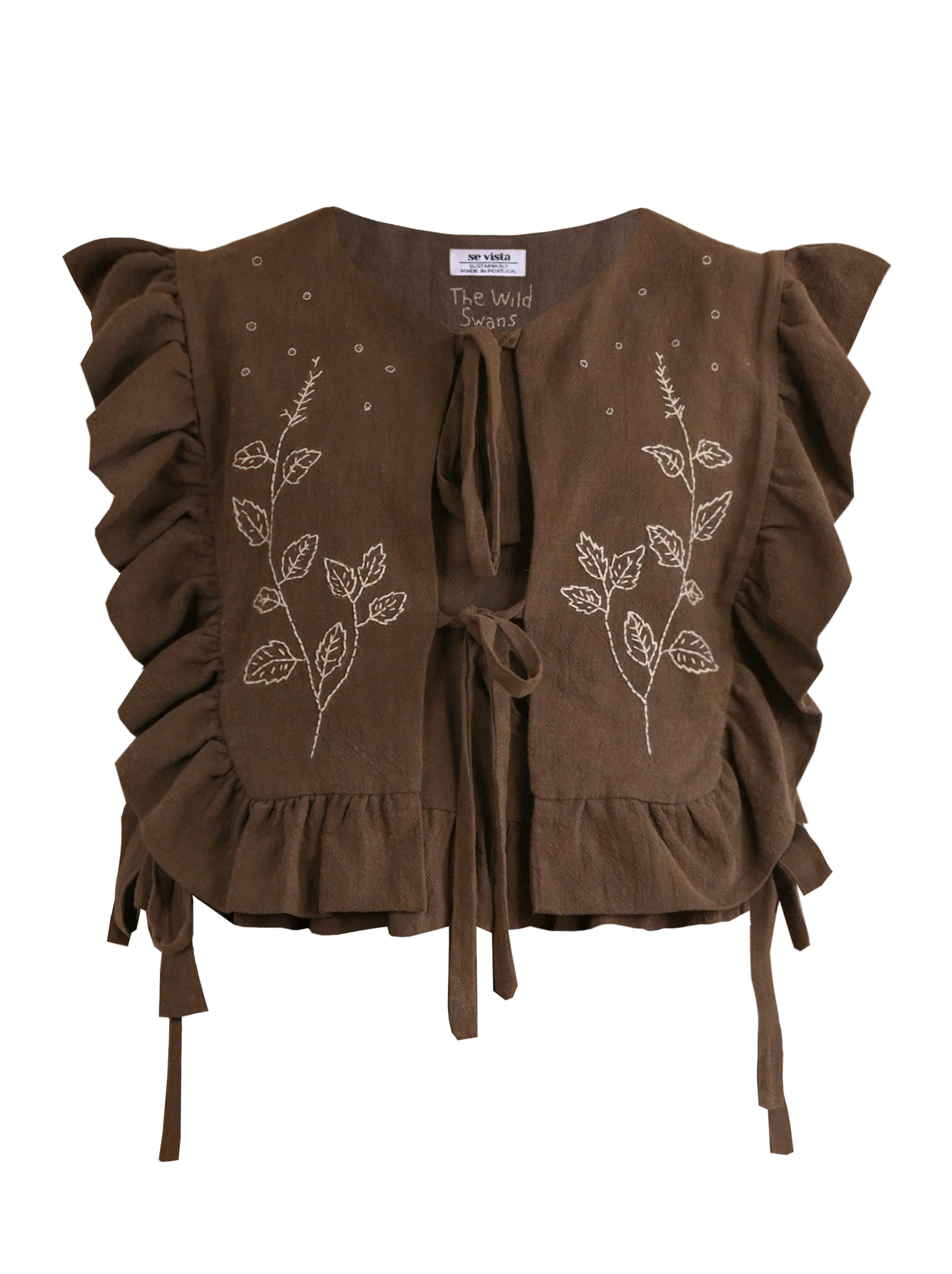 Ramie Ruffle Vest