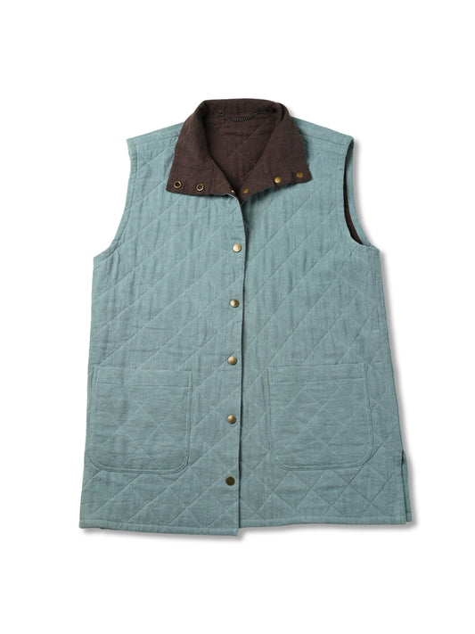 Ramie and Cotton Quilted Vest