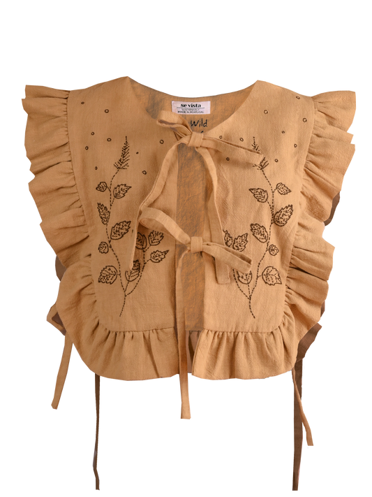 Ramie Ruffle Vest