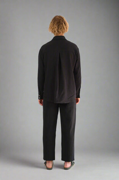 Straight Ramie Pants for Men