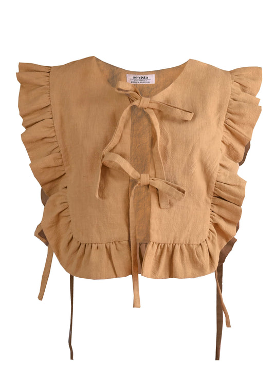 Ramie Ruffle Vest