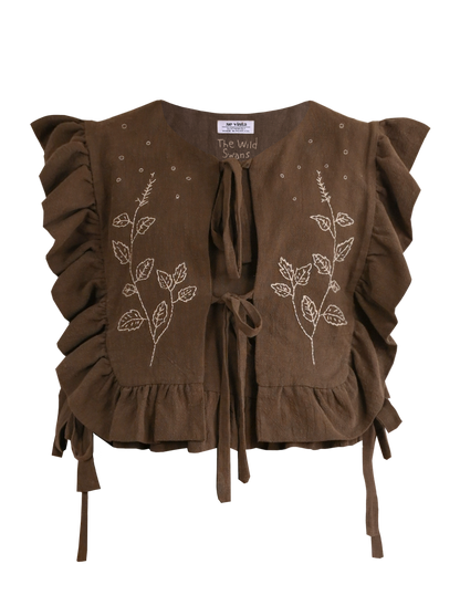 Ramie Ruffle Vest
